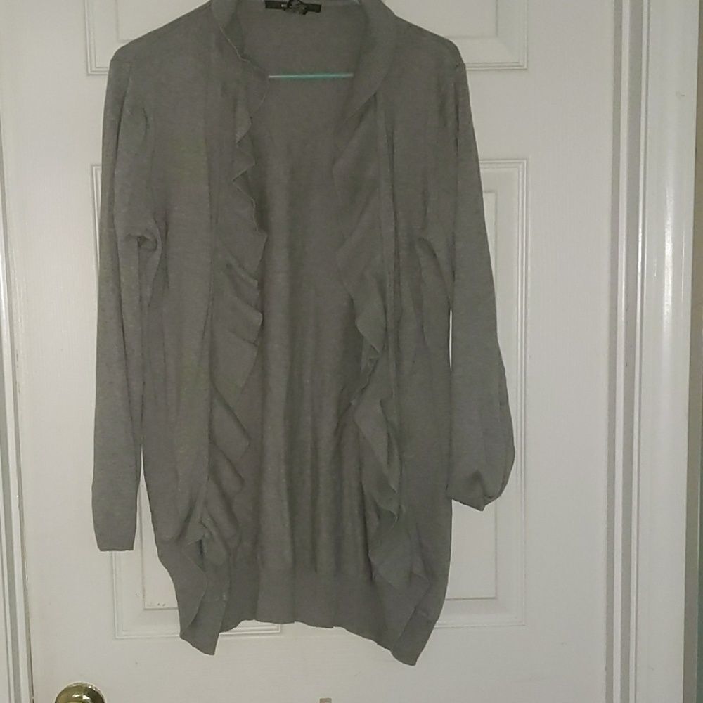 89th & Madison gray cardigan Sz XL